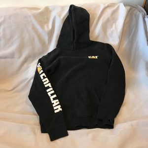 Caterpillar Black Hoodie, Men's Size M